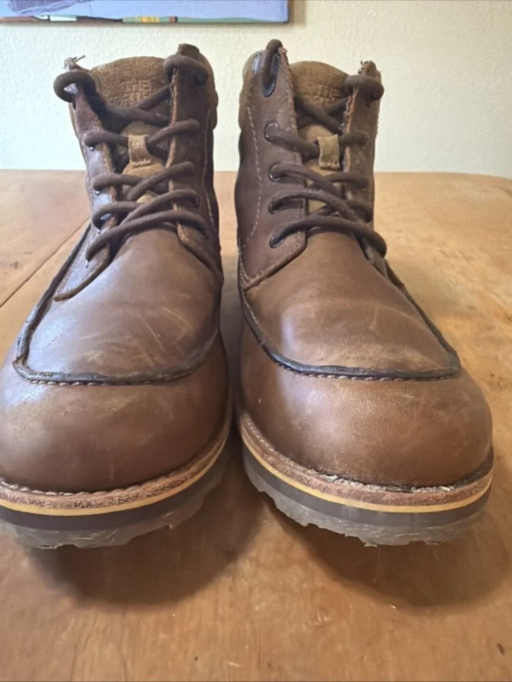 The North Face Bridgeton Chukka Boots Mens 11.5Brown Leather Ankle Top NF0A2T4B